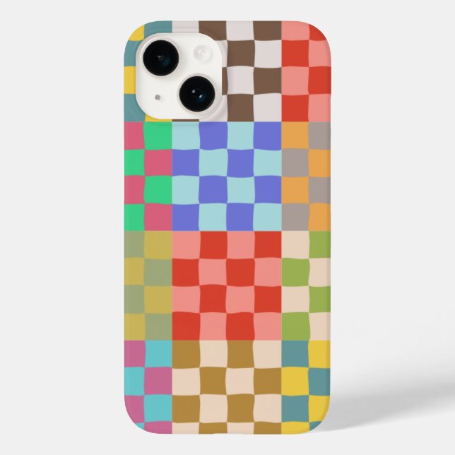 Check Colourful Chequered Pattern Chequerboard Case-Mate iPhone Case (Back)