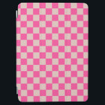Check Coral Pink Chequered Pattern Chequerboard iPad Air Cover<br><div class="desc">Chequered Pattern – Coral pink and salmon chequerboard.</div>