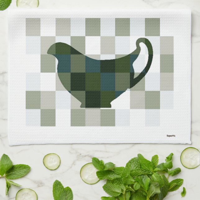 Check Design Gravy Boat Towel (Folded)
