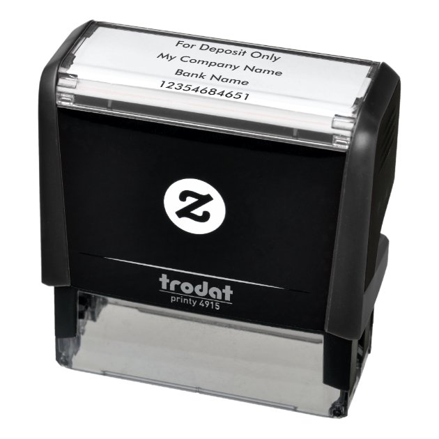 Check Endorsement Bank Deposit Stamp Zazzle