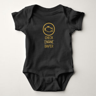 Check Engine, Funny Diaper Baby Bodysuit