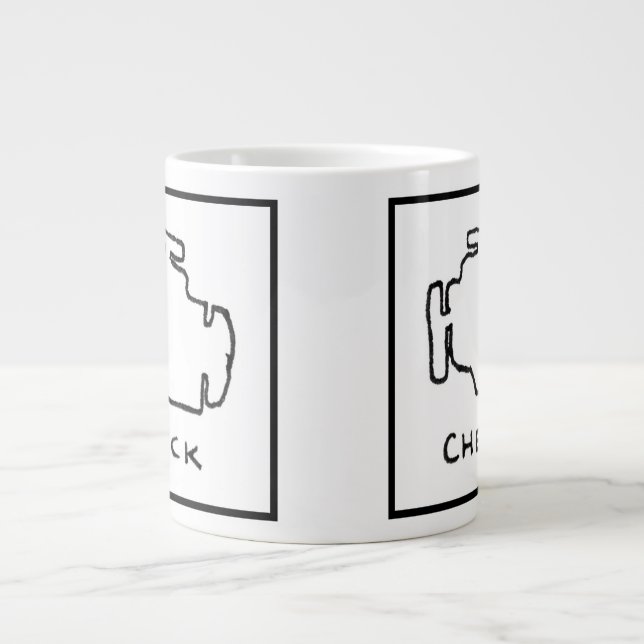 Check Engine Light Drawing Large Coffee Mug (Front)