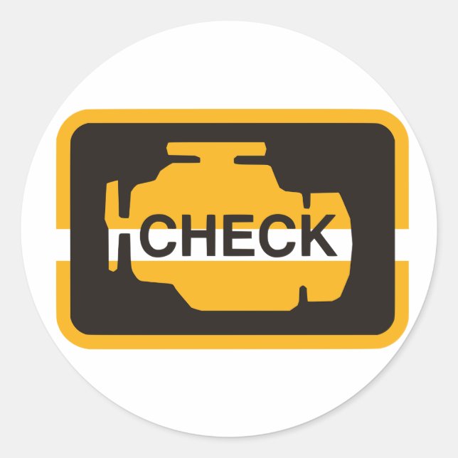 Check Engine Light Stickers (Front)