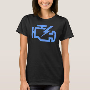 Check Engine Light Symbol Auto Mechanic Funny Car  T-Shirt