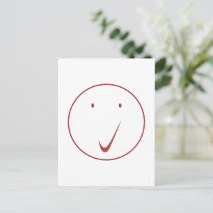 Check face - Tick/Black. Postcard