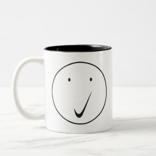 Check face - Tick/Black. Two-Tone Coffee Mug