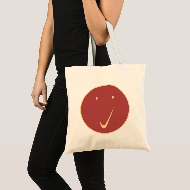 Check face - Tick, Cr/Red. Tote Bag (Front (Product))