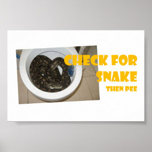Check for Snake... then pee Poster