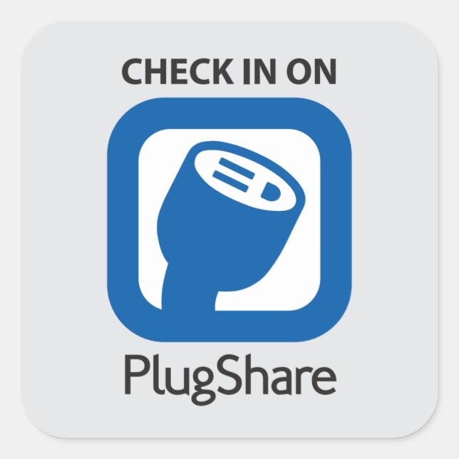 "Check In on PlugShare" Sticker (Front)