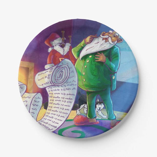 Check it Twice Painting Paper Plate (Front)