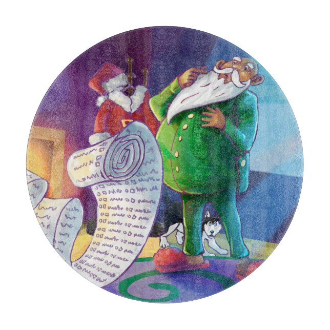 Check it Twice Santa Cutting Board (Front)