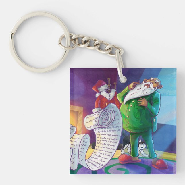 Check it Twice Santa Key Ring (Front)