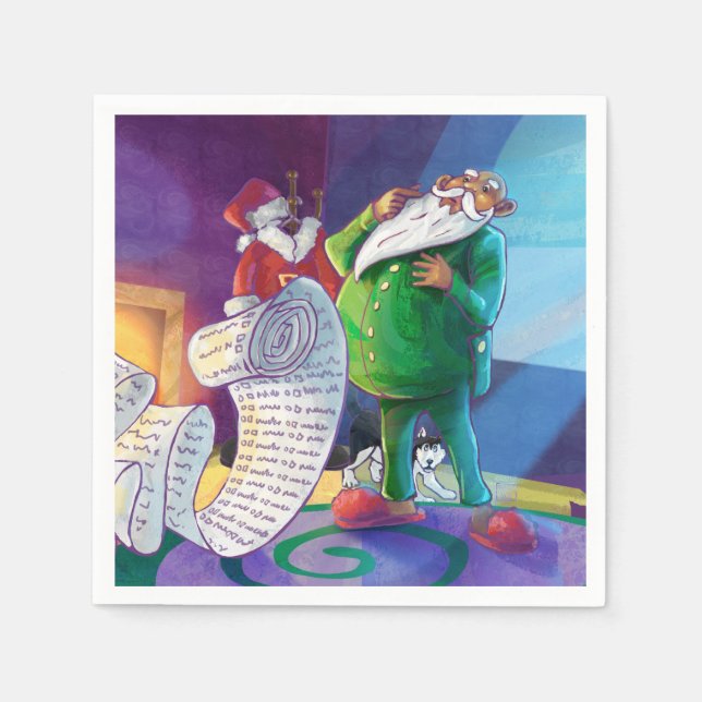 Check it Twice Santa Napkin (Front)