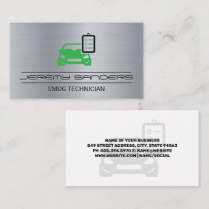 Check List and Car Icon Business Card