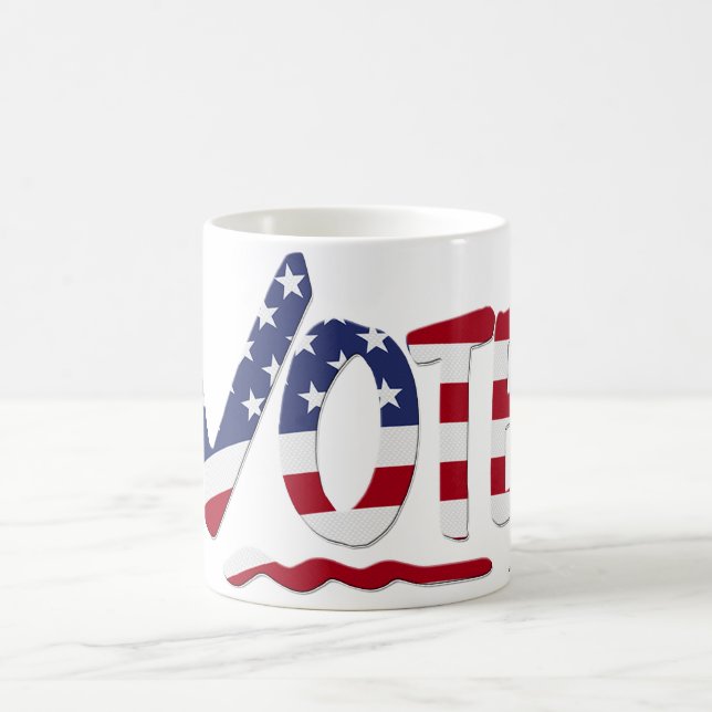 Check Mark VOTE with US Flag Coffee Mug (Center)