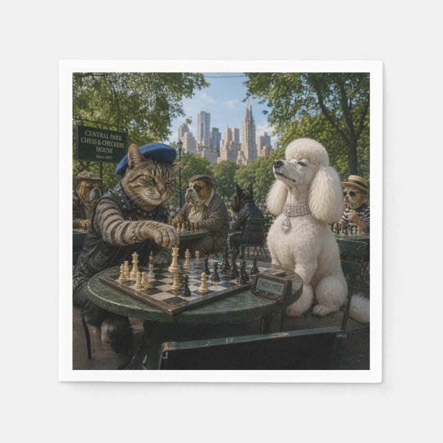 Check Mate in Central Park Napkin (Front)
