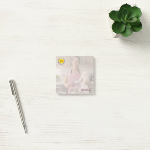 CHECK MEO White Cat with Headphones – Personalised Post-it Notes