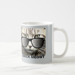 Check Meowt, Cat Coffee Mug, Mug