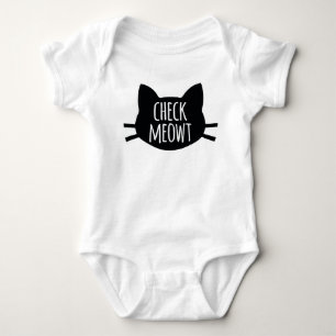 Check Meowt - Funny Cat Baby Bodysuit