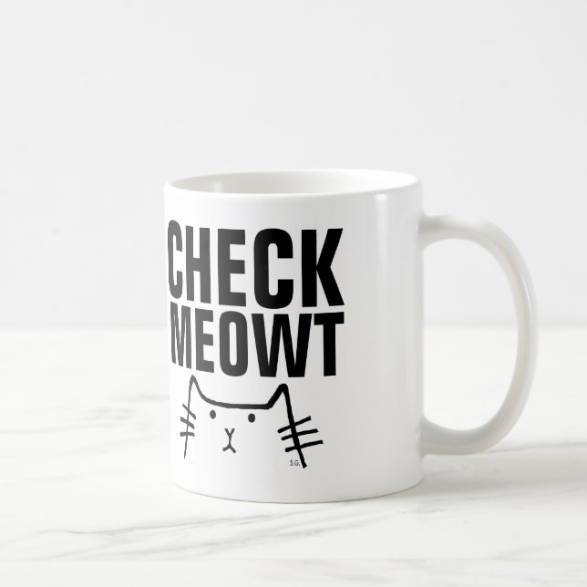 CHECK MEOWT funny cat coffee mugs (Right)