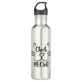 Check Meowt funny cat pun design 710 Ml Water Bottle