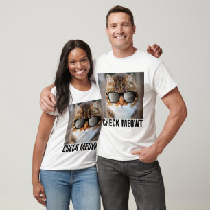 Check Meowt, Funny Mens Cat T-shirt