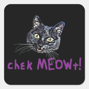 Check MEOWt Square Sticker