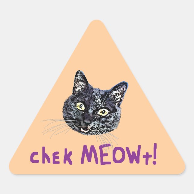 Check MEOWt Triangle Sticker (Front)