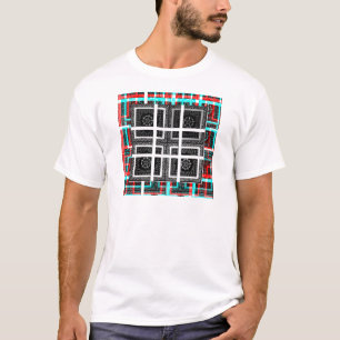 Check my Squares Curves Inspired Chequered Design T-Shirt