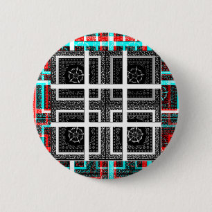 Check my Squares Curves.png 6 Cm Round Badge