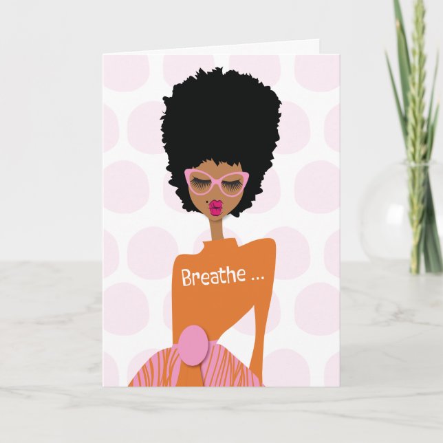 Check on your strong friends - breathe thank you card (Front)