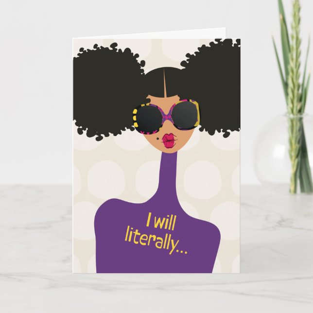 Check on your strong friends - I will literally Thank You Card (Front)