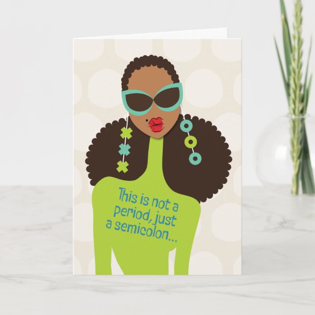 Check on your strong friends - Not a period Thank You Card (Front)