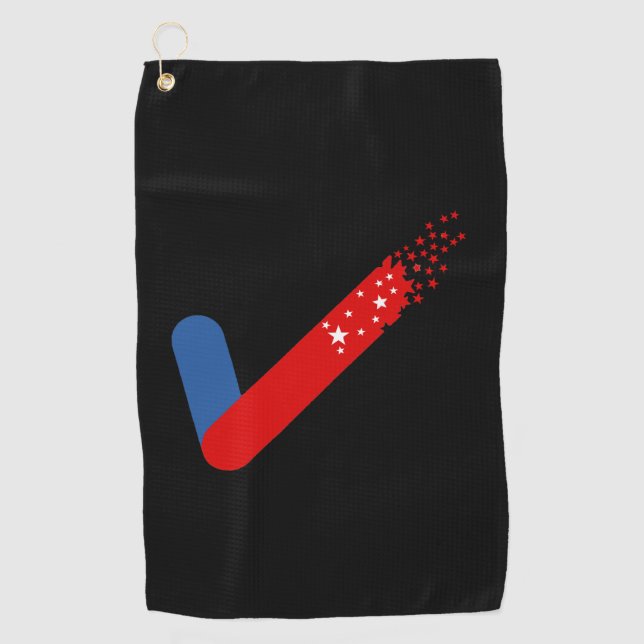 Check Out America First July 4th Golf Towel (Front)