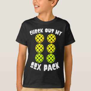 Check Out My 6 Pack Ckleball Lover Player Funny T-Shirt