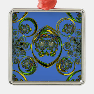 Check out my blue curves metal tree decoration