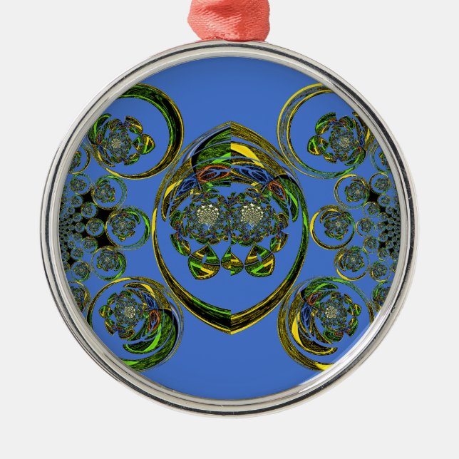 Check out my blue curves metal tree decoration (Front)