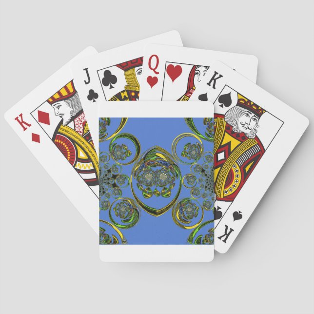 Check out my blue curves playing cards (Back)