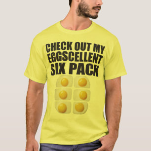 Check Out My Eggscellent Six Pack - Eggs T-Shirt