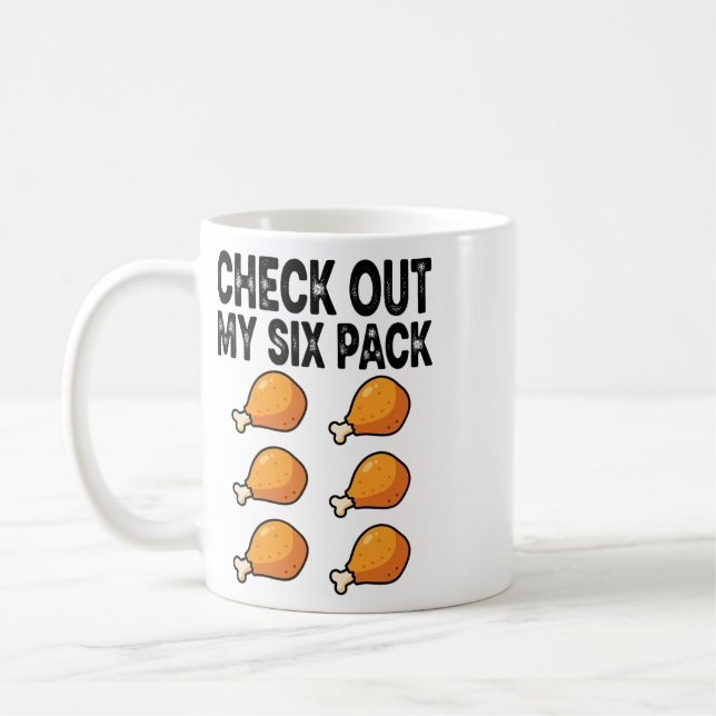 Check Out My Fried Chicken Six Pack  Coffee Mug (Left)