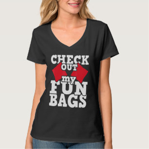 Check Out My Funbags - Cornhole Player Bean Bag Ga T-Shirt