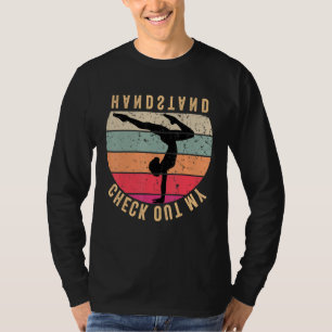 Check Out My Handstand Funny Gymnastics Skills Boy T-Shirt
