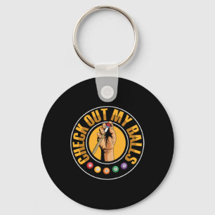 Check Out My Pun For A Billiard Player  Key Ring