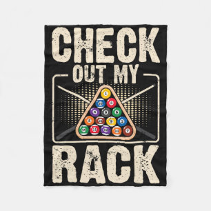 Check Out My Rack - Cute Billiard Fans Funny Pool  Fleece Blanket
