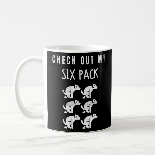 Check Out My Six Pack Dog  1  Coffee Mug (Left)