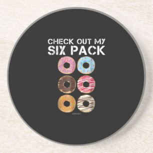 Check Out My Six Pack Doughnut - Funny Gym Coaster