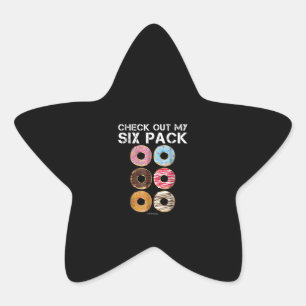 Check Out My Six Pack Doughnut  - Funny Gym Star Sticker