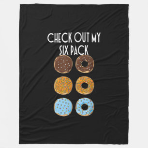 Check Out My Six Pack Doughnut Gym Fleece Blanket