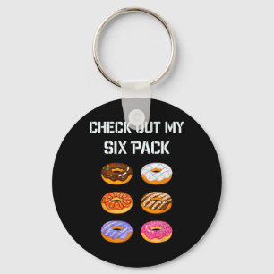 Check Out My Six Pack Doughnut Gym Humour Tee Funn Key Ring