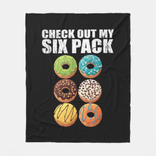 Check Out My Six Pack Doughnut Shirt - Funny Gym S Fleece Blanket